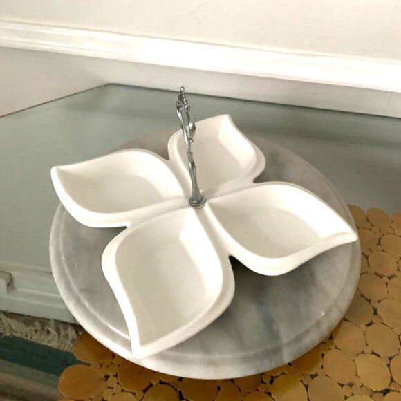 Pristine MCM Divided Serving Tray | Vintage Serving Plate - Picture 2 of 3